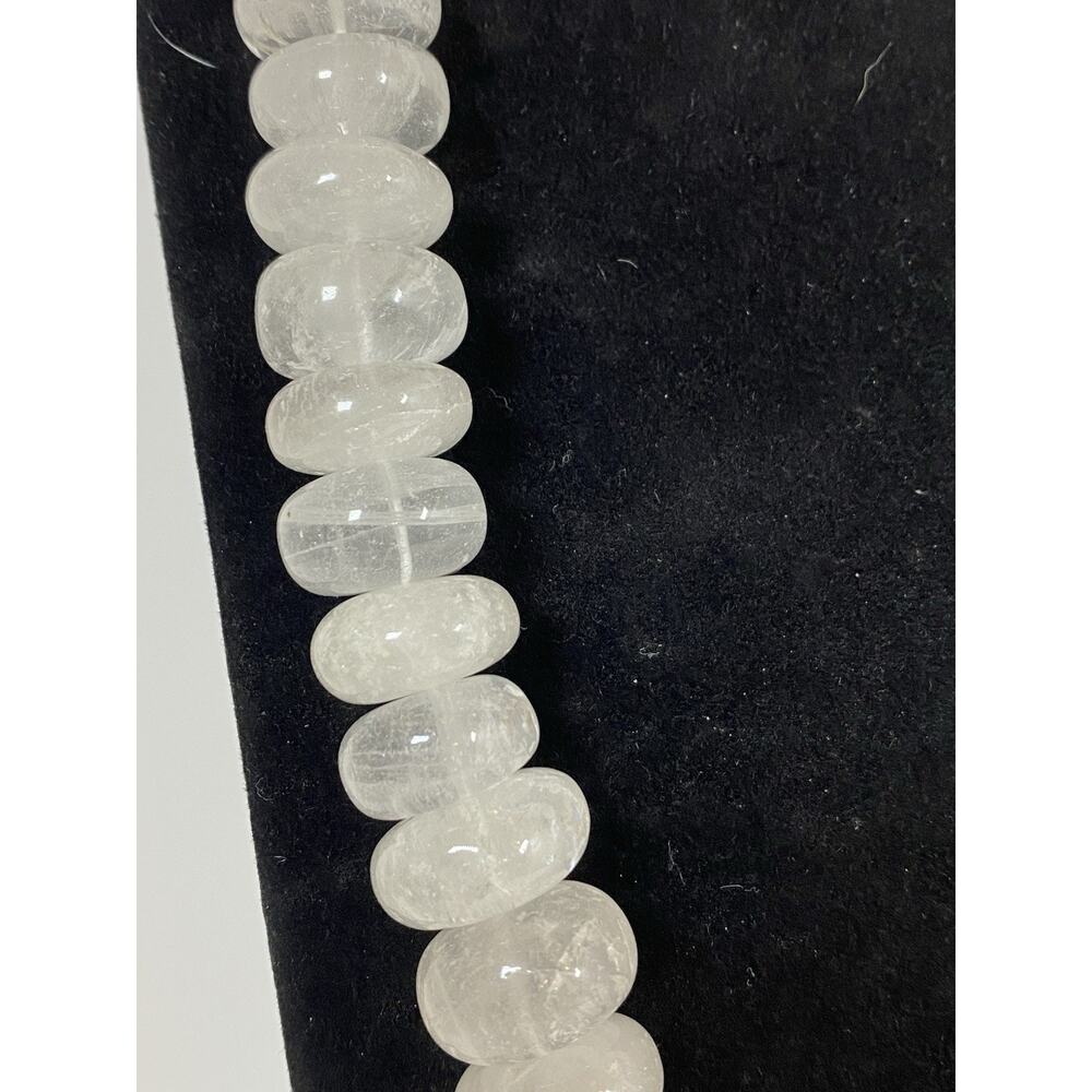 Natural White Moonstone Beaded Necklace - Picture 2 of 8